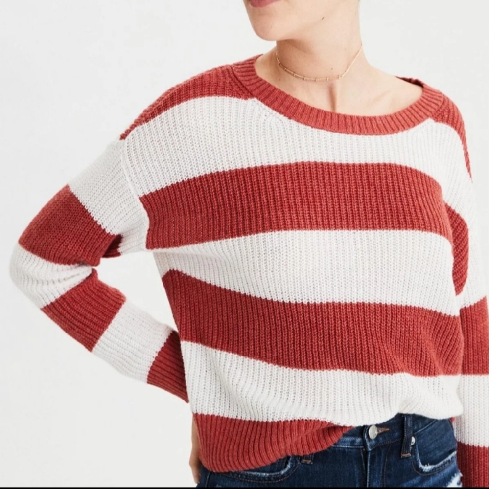 AEO Striped Sweatshirt